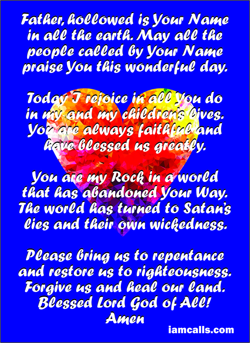 Praying Jesus' Prayer Almighty I AM Calls