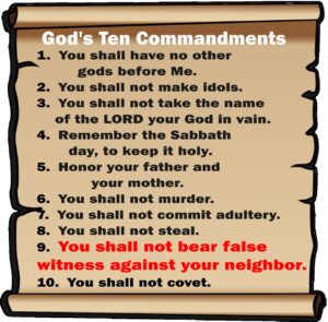 The Ninth Commandment - False Testimony